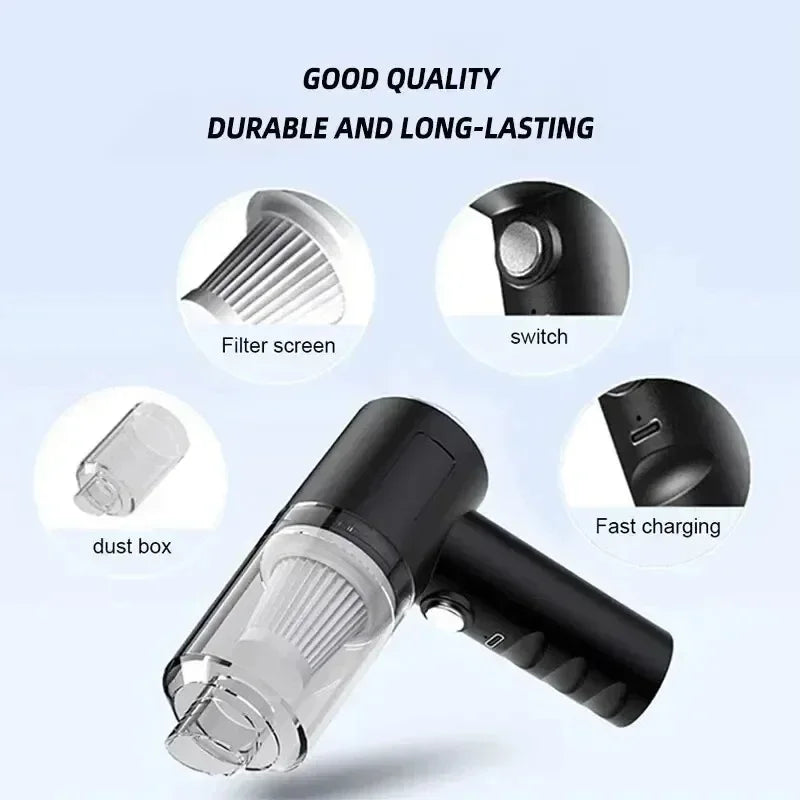 Portable Wireless Car Vacuum Cleaner Wireless Vacuum Cleaner Dual Use for Home and Car 120W High Power Powerful Vacuum Cleaner - Premium  from Stone's Store - Just $25.99! Shop now at Handbags Specialist Headquarter