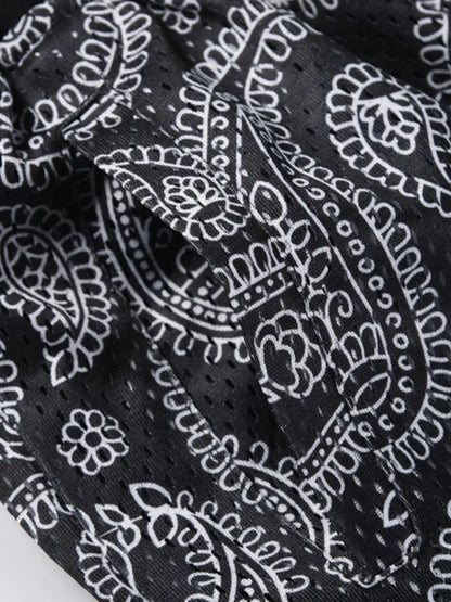 Men's Drawstring Printed Shorts.