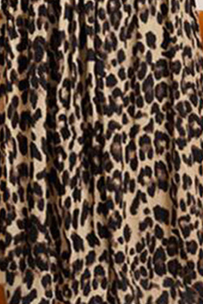 Plus Size Leopard Elastic Waist Midi Skirt - Premium  from Trendsi - Just $34.99! Shop now at Handbags Specialist Headquarter