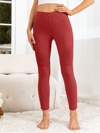 Ribbed Detail Leggings - Premium Leggings from Trendsi - Just $41.13! Shop now at Handbags Specialist Headquarter