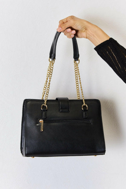 David Jones Quilted PU Leather Handbag.
