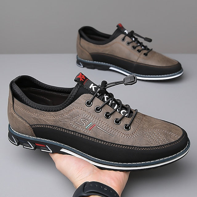 Men's Oxfords Embroidery Dress Shoes Plus Size Comfort Shoes Walking Casual Chinoiserie British Daily Party & Evening Leather Warm Booties / Ankle Boots Lace-up Silver Dark Brown Bright Black Summer - Premium Men's Dress Shoes from Handbags Specialist Headquarter - Just $74.99! Shop now at Handbags Specialist Headquarter