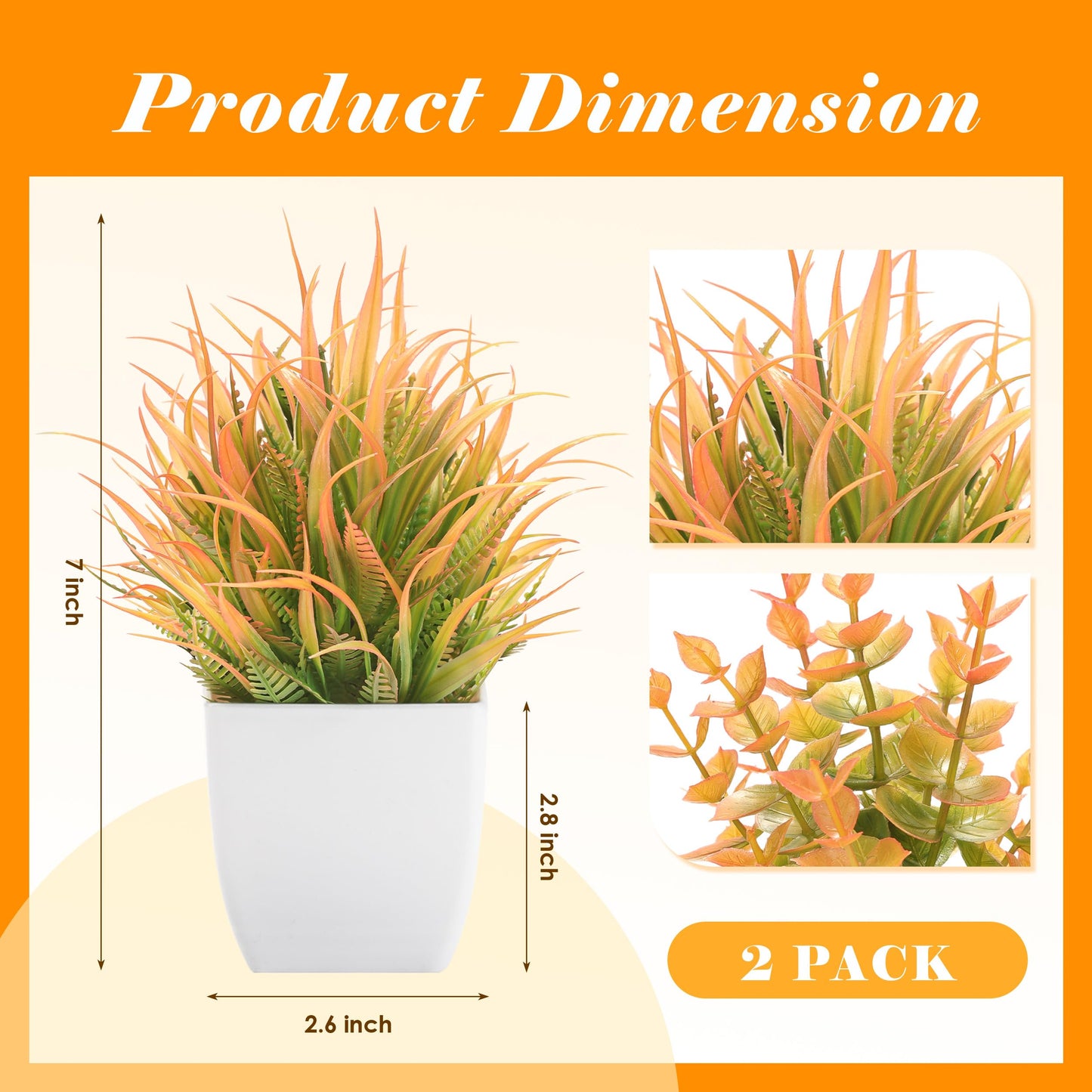 Rose Mini Potted Faux Plants - 2 Pack Decor - Handbags Specialist Headquarter