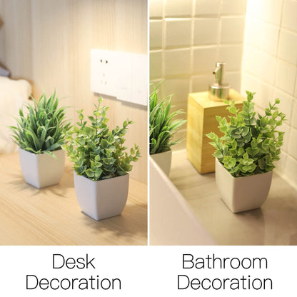Rose Mini Potted Faux Plants - 2 Pack Decor - Handbags Specialist Headquarter