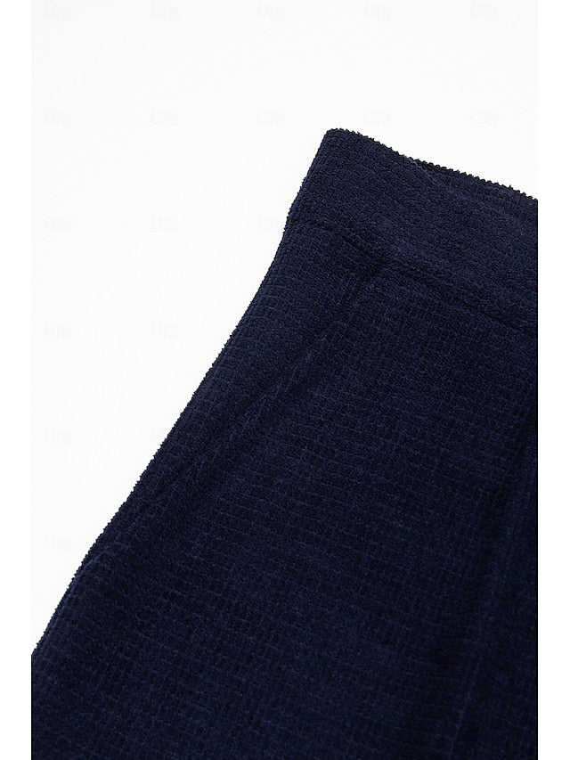 Men's Dress Pants Corduroy Pants Trousers Casual Pants Front Pocket Stripe Comfort Business Daily Holiday Fashion Chic & Modern Black Navy Blue - Premium Men's Dress Pants from Handbags Specialist Headquarter - Just $39.99! Shop now at Handbags Specialist Headquarter