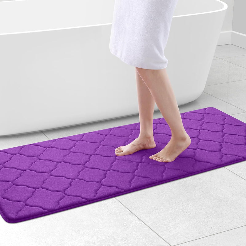 OLANLY Memory Foam Bath Mat Rug 24x16, Ultra Soft Non Slip and Absorbent Bathroom Rug, Machine Wash Dry, Comfortable, Thick Bath Rug Carpet for Bathroom Floor, Tub and Shower, Black - Premium Bath Rugs from Visit the OLANLY Store - Just $26.99! Shop now at Handbags Specialist Headquarter