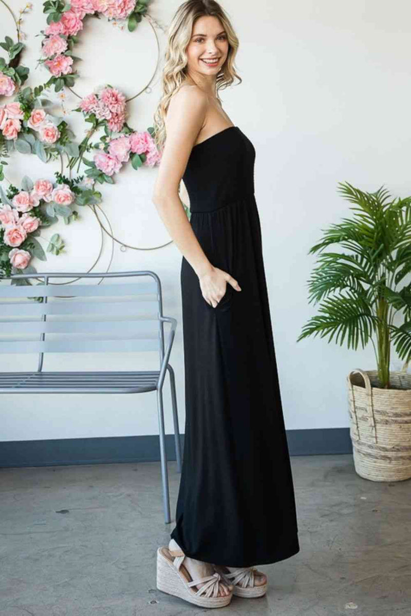 Heimish Full Size Strapless Maxi Dress - Premium Dresses from Trendsi - Just $33! Shop now at Handbags Specialist Headquarter