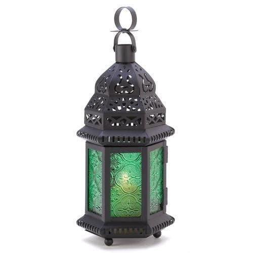 Green Glass Moroccan Lantern - Premium Gallery of Light from Gallery of Light - Just $37.93! Shop now at Handbags Specialist Headquarter