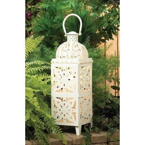 Giant White Medallion Lantern - Premium Gallery of Light from Gallery of Light - Just $58.57! Shop now at Handbags Specialist Headquarter