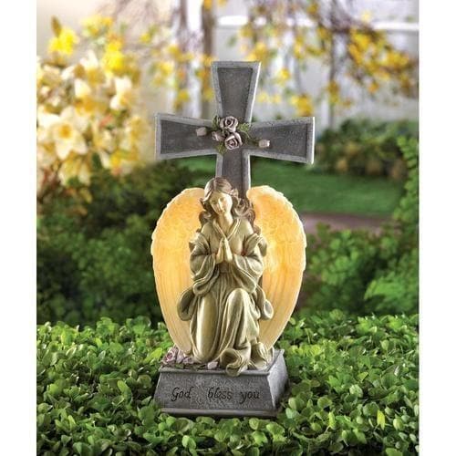 Blessed Cross Solar Light - Premium Wings of Devotion from Summerfield Terrace - Just $49.38! Shop now at Handbags Specialist Headquarter