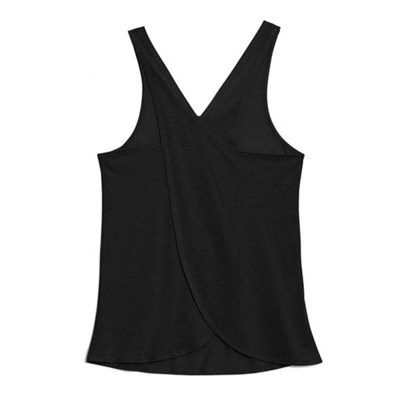 Women Quick Dry Cross Back Yoga Shirts Sleeveless Fitness Sport T-Shirt  Workout Running Tank Tops - Premium Women's T Shirt from eprolo - Just $15.18! Shop now at Handbags Specialist Headquarter