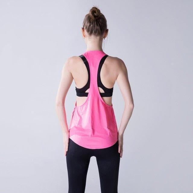 Yoga Crop Top Women Sleeveless Backless Running Sports T Shirts Quick Dry Jogging Gym Fitness Tank Top - Premium Women's T Shirt from eprolo - Just $16.70! Shop now at Handbags Specialist Headquarter