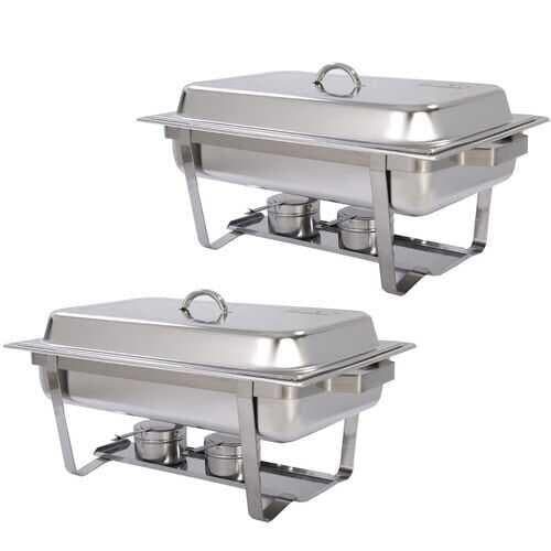 2 Packs Chafing 9 Quart Stainlessl Rectangular Chafer Buffet - Premium Home & Garden > Kitchen & Dining > Kitchen Appliances > Food Warmers > Chafing Dishes from Costway - Just $96.48! Shop now at Handbags Specialist Headquarter