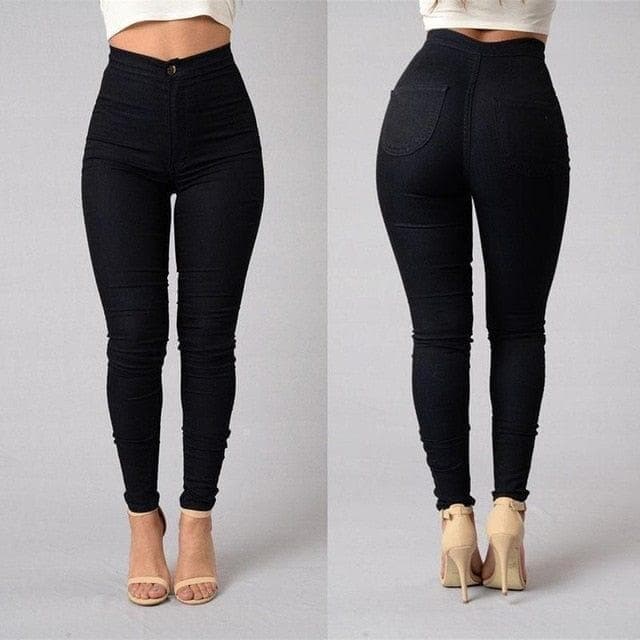 Plus Size High Waist Skinny Jeans - Premium Women jeans from eprolo - Just $24.10! Shop now at Handbags Specialist Headquarter
