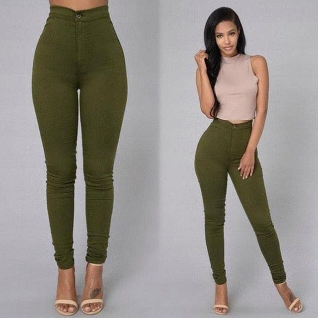 Plus Size High Waist Skinny Jeans - Premium Women jeans from eprolo - Just $24.10! Shop now at Handbags Specialist Headquarter