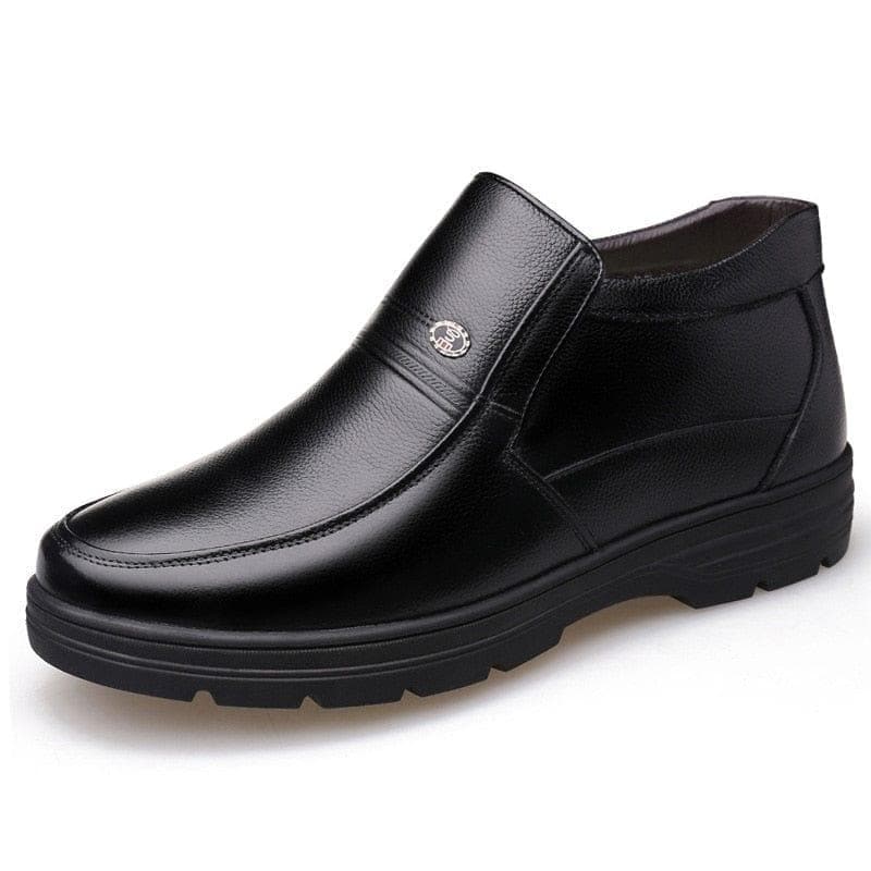 Genuine Leather Shoes Men Winter Boots Warm Cotton Shoes for Cold Winter Cow Leather Men Ankle Boots Male Footwear A1883 - Premium Men's shoes from eprolo - Just $44.82! Shop now at Handbags Specialist Headquarter