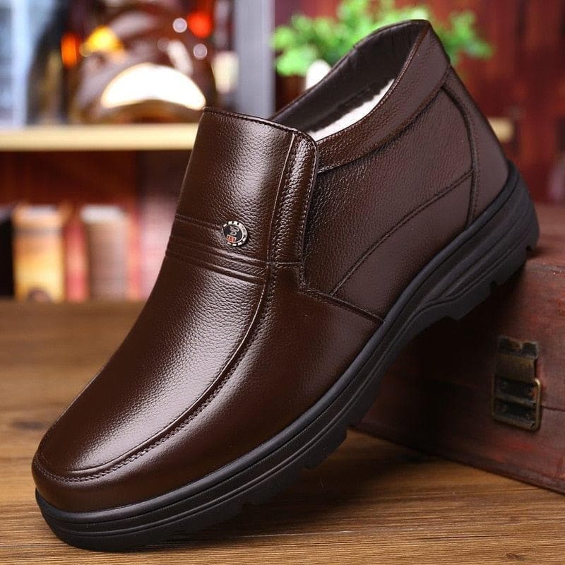 2020 Genuine Leather Shoes Men Winter Boots Warm Cotton Shoes for Cold Winter Cow Leather Men Ankle Boots Male Footwear A1883 - Premium Men's shoes from eprolo - Just $44.82! Shop now at Handbags Specialist Headquarter