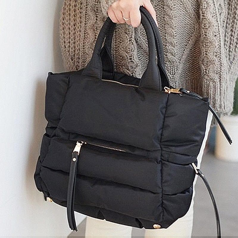 2020 New Winter Space Cotton Handbag Women Casual Totes Bag Down Feather Padded Lady Shoulder Bag Sac A Mian Crossbody Bag - Premium WOMEN'S Handbags from eprolo - Just $46.98! Shop now at Handbags Specialist Headquarter