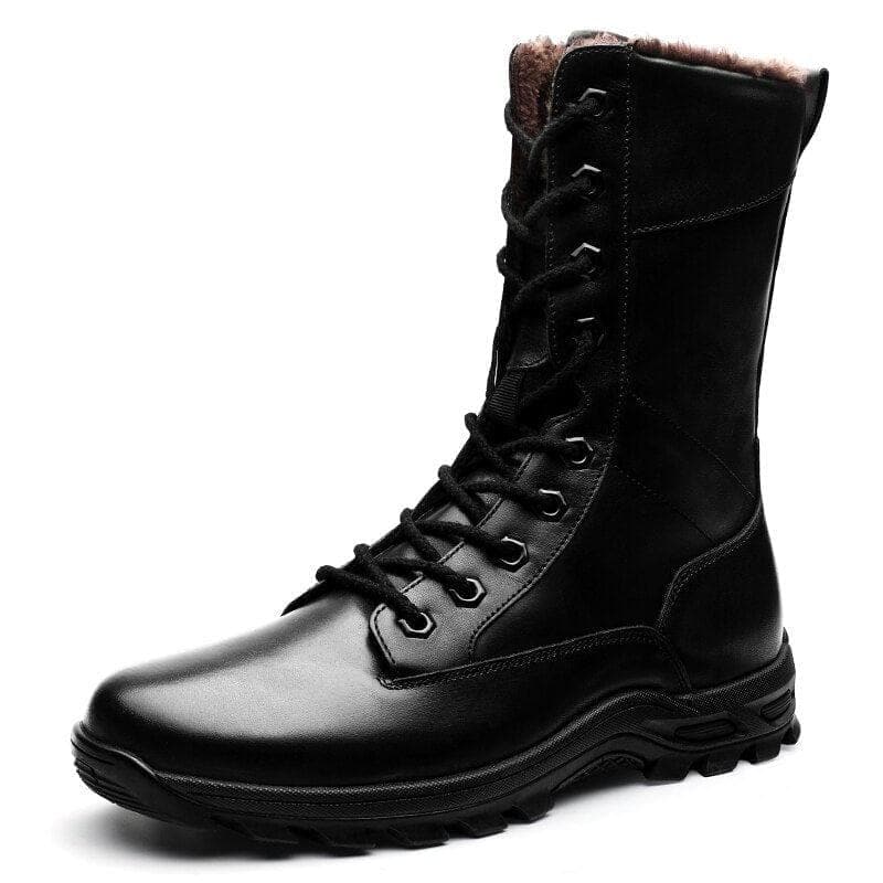 Military Grade Leather Waterproof Men's Winter Boots - Premium Men's shoes from eprolo - Just $120.08! Shop now at Handbags Specialist Headquarter