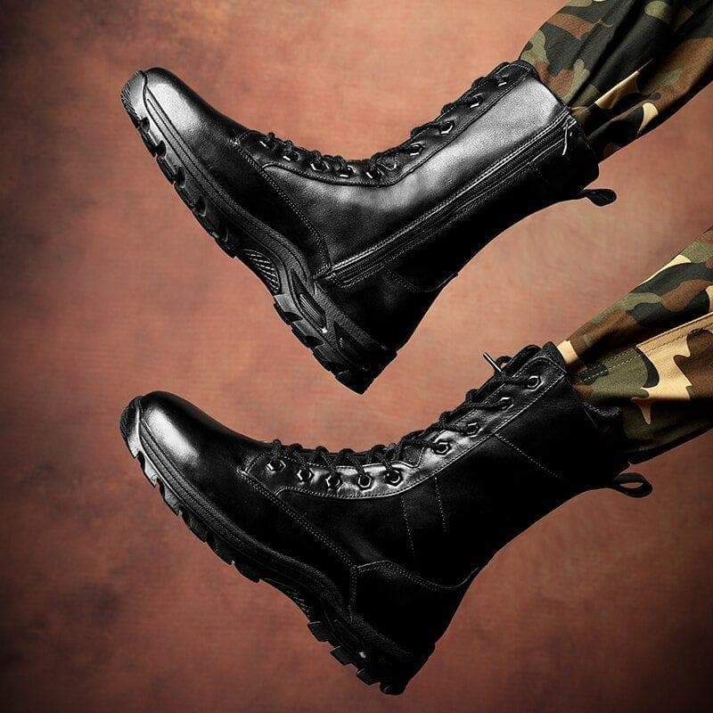 Military Grade Leather Waterproof Men's Winter Boots - Premium Men's shoes from eprolo - Just $120.08! Shop now at Handbags Specialist Headquarter