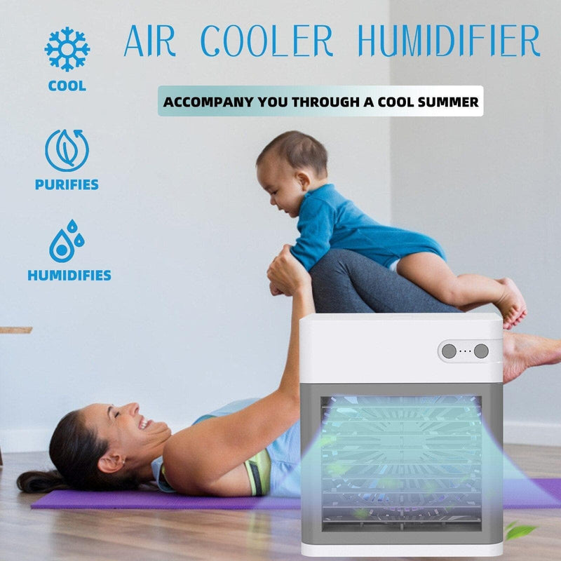 2021 Summer New Style Portable Mini Air Cooler USB Removable Air Conditioning Fan Desk Outside Travel Operation Portable Tool - Premium Home Décor from eprolo - Just $49.99! Shop now at Handbags Specialist Headquarter