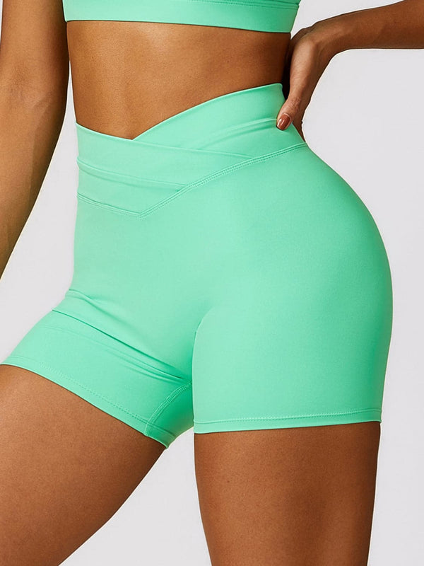 High Waist Active Shorts - Premium Dresses from Trendsi - Just $24! Shop now at Handbags Specialist Headquarter