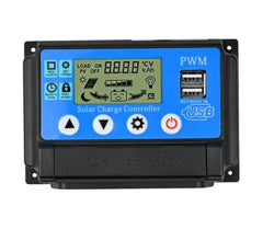 24V 12V Auto Solar Panel Battery Charge Controller 30A 20A 10A PWM LCD Display Solar Collector Regulator with Dual USB Output - Premium AUTO ELECTRONICS from eprolo - Just $21.80! Shop now at Handbags Specialist Headquarter