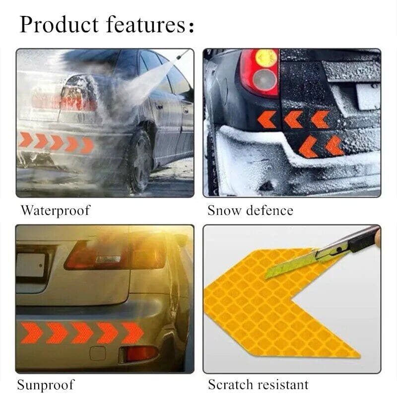 10 Pcs/Set Reflective Arrow Sign Tape Warning Safety Sticker - Premium  from USAdrop - Just $10.99! Shop now at Handbags Specialist Headquarter