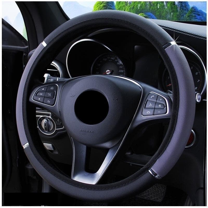 38CM Car Steering Wheel Cover Auto Steering Wheel Braid On The Steering Wheel Cover Case Funda Volante Universal Car Accessories - Handbags Specialist Headquarter