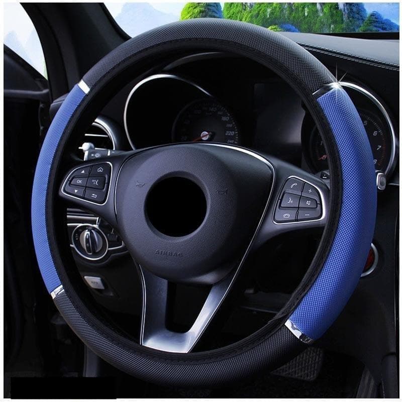 38CM Car Steering Wheel Cover Auto Steering Wheel Braid On The Steering Wheel Cover Case Funda Volante Universal Car Accessories - Handbags Specialist Headquarter