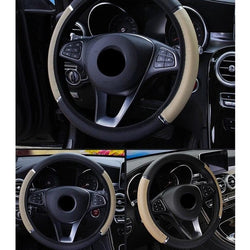 38CM Car Steering Wheel Cover Auto Steering Wheel Braid On The Steering Wheel Cover Case Funda Volante Universal Car Accessories - Premium AUTO ELECTRONICS from eprolo - Just $17.26! Shop now at Handbags Specialist Headquarter