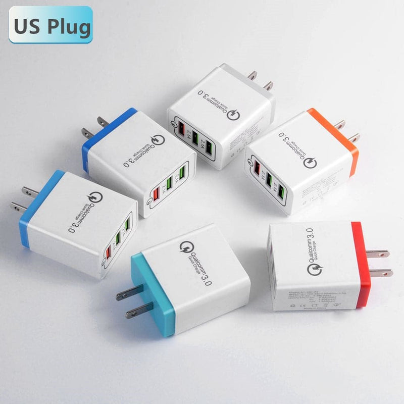 18 W USB Quick charge 3.0 5V 3A for Iphone 7 8 EU US Plug Mobile Phone Fast charger charging