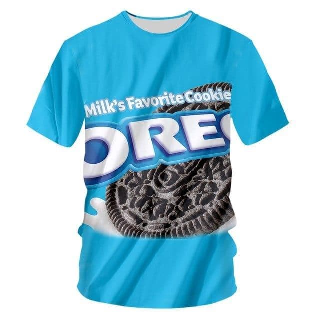 3D Men Favorite Snacks Cookies Oreo T Shirt Unisex Clothes Tops Dry Quickly Fashion T-Shirt Brand Design Short Sleeve Tees - Premium MEN T-SHIRT from eprolo - Just $19.60! Shop now at Handbags Specialist Headquarter