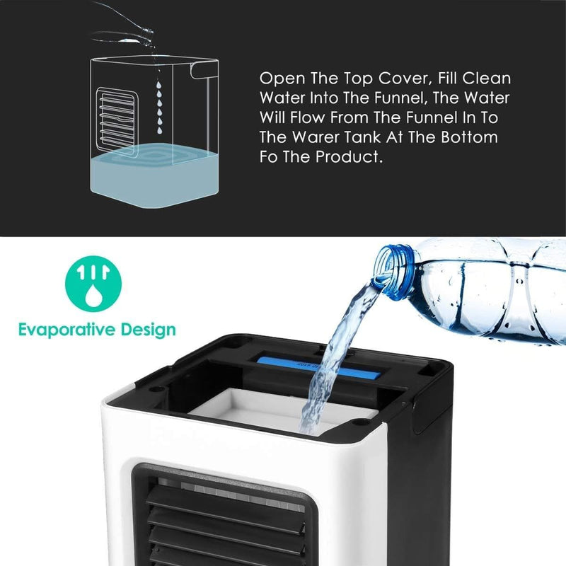 4 in 1 Rechargeable Portable Air Conditioner USB Mini Air Cooler Humidifier Purifier Air Cooling - Premium Home Décor from eprolo - Just $49.99! Shop now at Handbags Specialist Headquarter