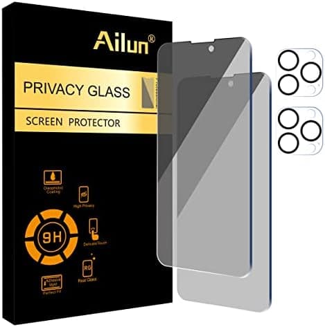 Ailun 3Pack Privacy Screen Protector for iPhone 15 Pro Max [6.7 inch]+3Pack Camera Lens Protector,Sensor Protection,Dynamic Island Compatible,Anti Spy Tempered Glass[9H Hardness]-HD[Black][6 Pack] - Premium phone case from Visit the Ailun Store - Just $15.99! Shop now at Handbags Specialist Headquarter
