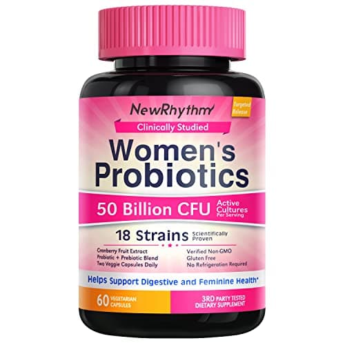 NewRhythm Probiotics 50 Billion CFU 20 Strains, 60 Veggie Capsules, Targeted Release Technology, Stomach Acid Resistant, No Need for Refrigeration, Non-GMO, Gluten Free - Premium Vitamins, Minerals & Supplements from Visit the NewRhythm Store - Just $25.55! Shop now at Handbags Specialist Headquarter