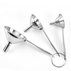 Oil Funnel Stainless Steel Funnel Three-Piece Mini Small Funnel Household Oil Leak Multi-Function Wine Leak - Premium Kitchen Helpers from eprolo - Just $16.99! Shop now at Handbags Specialist Headquarter
