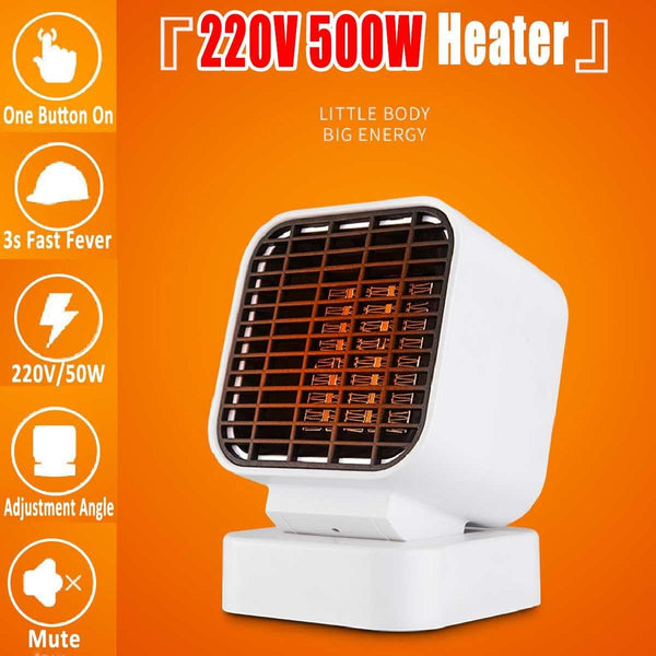500W 3 Second Fast Electric Heater Fan Mini Portable Heater Stove PTC Ceramic Warmer for Winter Household Indoor Heating Camping - Premium Heaters from warmtoo - Just $30.99! Shop now at Handbags Specialist Headquarter