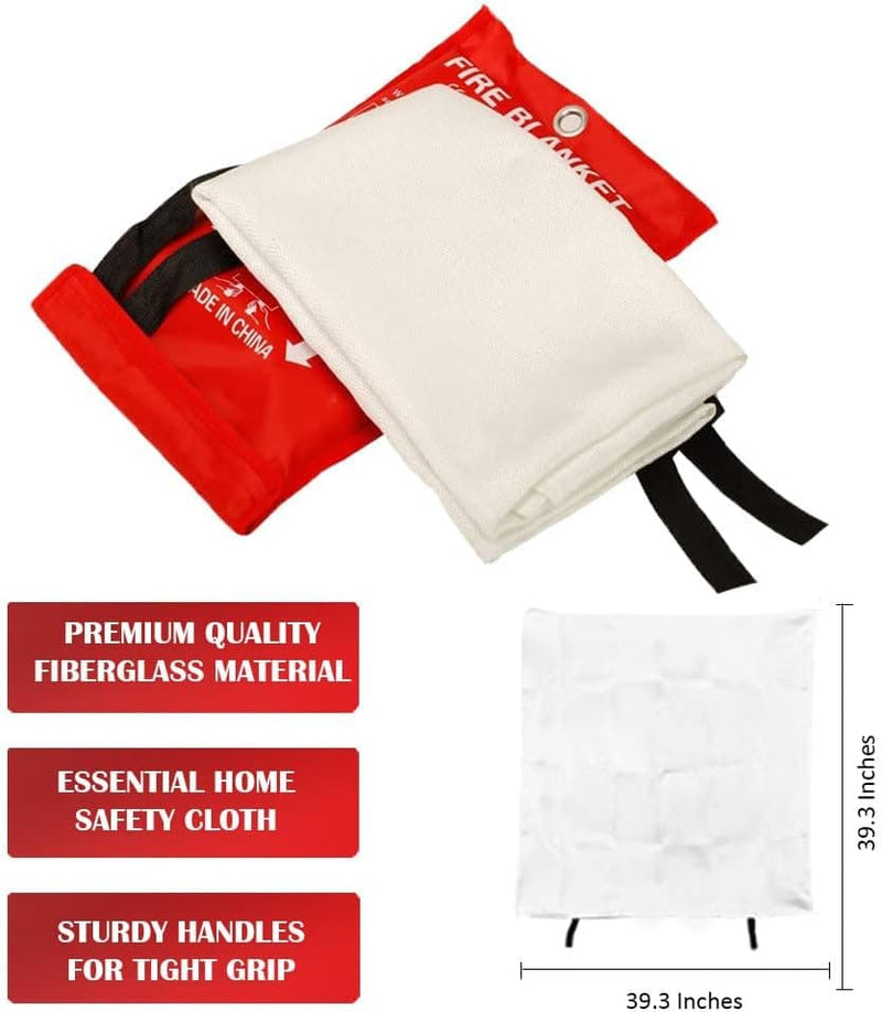 Fire Blankets 2 Pack, Fiberglass Suppression Emergency Fire Blanket, Emergency Survival Safety Cover for Home, Kitchen, Car & Office (39.3 inch) - Premium DECOR from Brand: Jdox - Just $42.99! Shop now at Handbags Specialist Headquarter