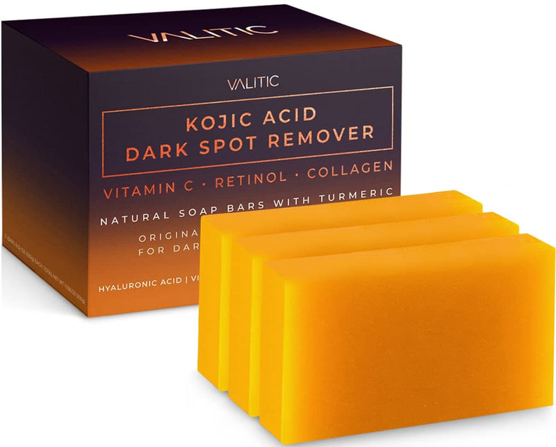 VALITIC Kojic Acid Dark Spot Remover Soap Bars with Vitamin C, Retinol, Collagen, Turmeric - Original Japanese Complex Infused with Hyaluronic Acid, Vitamin E, Shea Butter, Castile Olive Oil (2 Pack) - Premium Body Wash from Visit the VALITIC Store - Just $24.99! Shop now at Handbags Specialist Headquarter