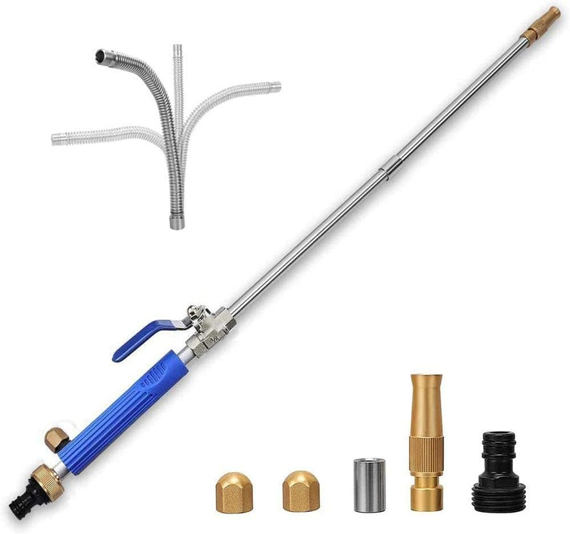 High Pressure Power Washer Sprayer Wand with Flexible Hose Nozzle, 39'' Hydro Jet Power Washer Cleaning Tool, Wand Lance for Gutter Patio Car Pet Window Glass Blue - Premium Garden from Visit the YunGuoGuo Store - Just $24.99! Shop now at Handbags Specialist Headquarter