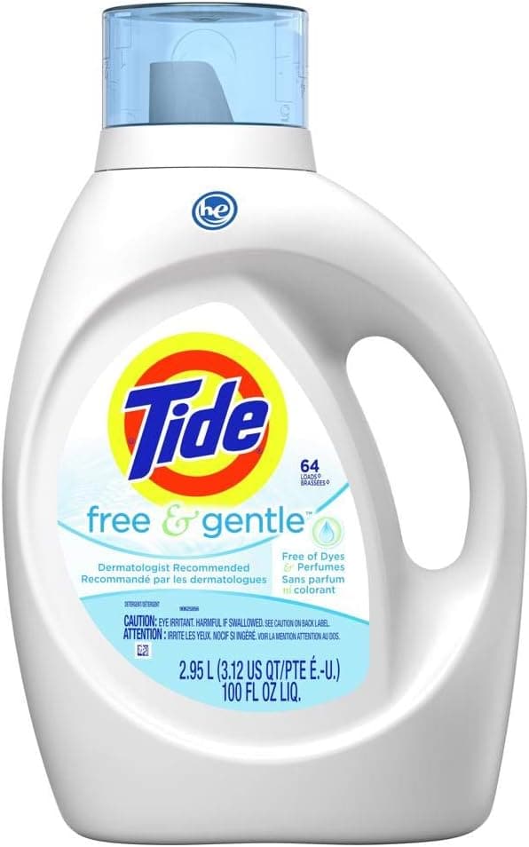 Tide Free & Gentle Liquid Laundry Detergent 100 loads 146 fl oz HE Compatible