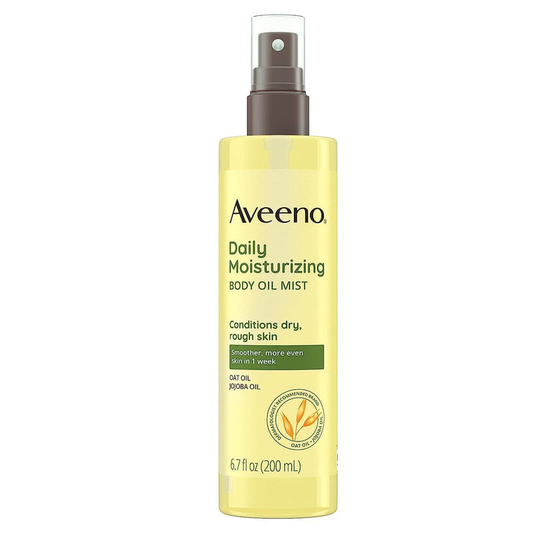 Aveeno Daily Moisturizing Dry Body Oil Mist with Oat and Jojoba Oil for Dry, Rough Sensitive Skin, Nourishing & Hypoallergenic Body Spray, Paraben-, Silicone- & Phthalate-Free, 6.7 fl. oz - Premium Body Oils from Visit the Aveeno Store - Just $15.99! Shop now at Handbags Specialist Headquarter