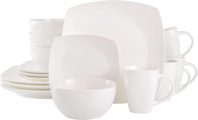 Gibson Soho Lounge 16-Piece Square Reactive Glaze Dinnerware Set, Red - Premium bar accessories from Visit the Gibson Store - Just $28.00! Shop now at Handbags Specialist Headquarter