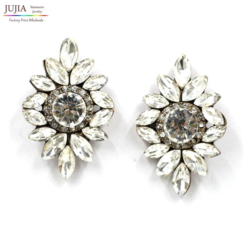 Full Crystal Fashion Jewelry with Good Quality, Hot Sale Crystal Earring for Women, Statement Stud Earring