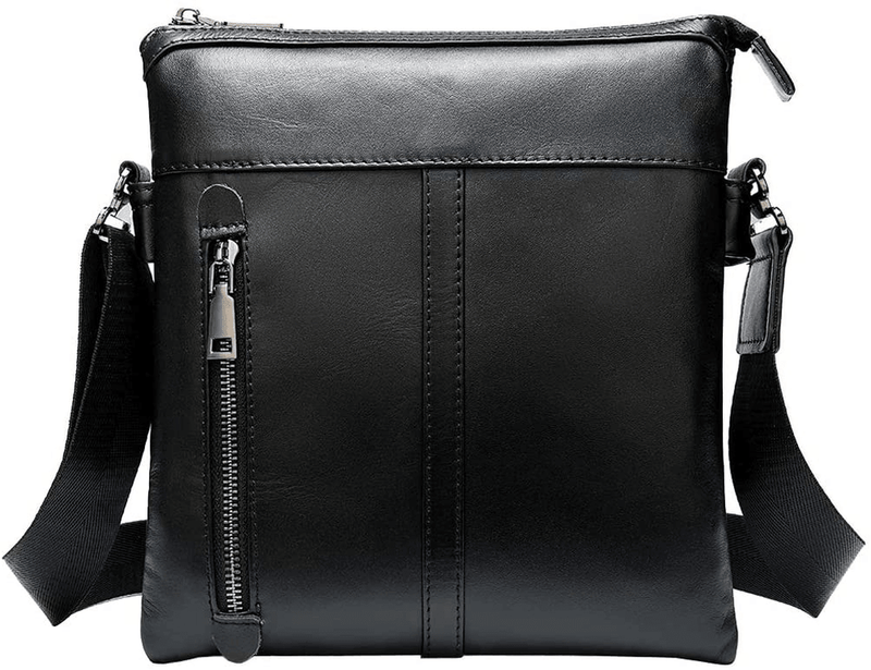 Leather Shoulder Messenger Bag for Men Travel Business Crossbody Pack Wallet Sling Bag for Cell Phone/Mini Ipad - Premium  from . - Just $36.85! Shop now at Handbags Specialist Headquarter