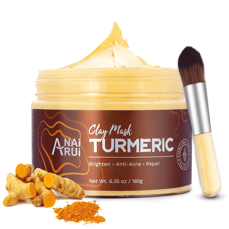 ANAIRUI Turmeric Vitamin C Face Mask, Clay Facial Mask with Vitamin C E for Radiant Skin, Acne Control and Refining Pores 4.05 Oz - Premium  from ANAI RUI - Just $24.73! Shop now at Handbags Specialist Headquarter