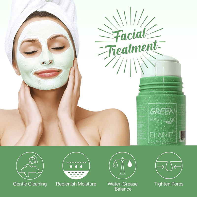 Green Tea Face Mask, Green Tea Blackhead Removal, Face Masks Skincare, Peel off Face Mask, Face Moisturizes, Oil Control, Deep Pore Cleansing, Anti-Acne, for All Skin Types (Green Tea) - Premium  from ELAIMEI - Just $21.64! Shop now at Handbags Specialist Headquarter