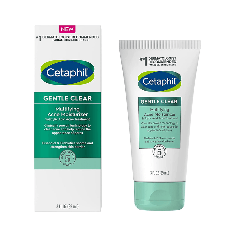 Cetaphil Face Moisturizer, Gentle Clear Mattifying Acne Moisturizer with 0.5% Salicylic Acid, Hydrates and Treats Sensitive Acne Prone Skin, Skin Care for Sensitive Skin, 3Oz - Premium  from Cetapahil - Just $21.40! Shop now at Handbags Specialist Headquarter