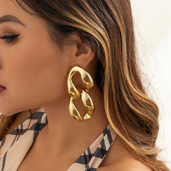 Hip Hop Dicke Kette Ohrringe für Frauen Übertriebene Große Hängende Ohrringe Modeschmuck 